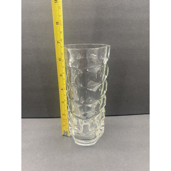 Vintage 70’s Luminarc Crystal Square Vase Made in France 7" Tall - Picture 4 of 9